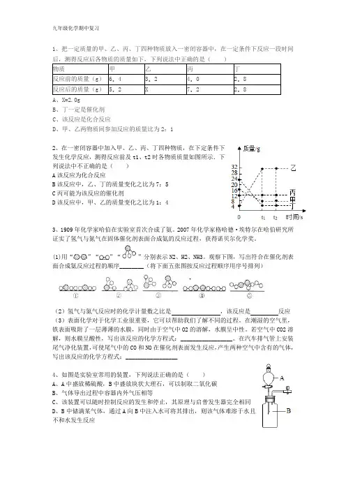 九年级化学酸碱盐复习