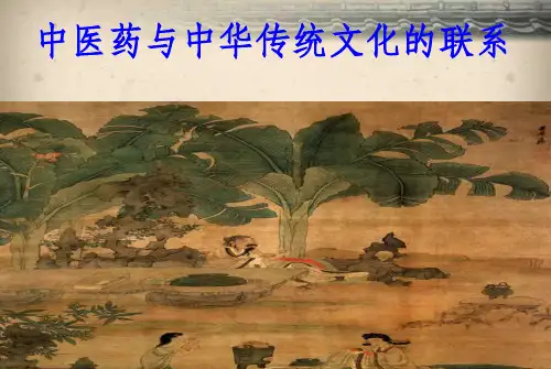 中医药与中华传统文化的联系ppt课件