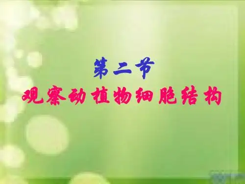 七年级生物上册_观察动植物细胞的结构