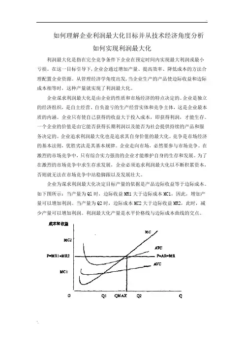 浅析企业利润最大化目标
