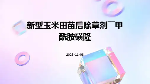 新型玉米田苗后除草剂――甲酰胺磺隆