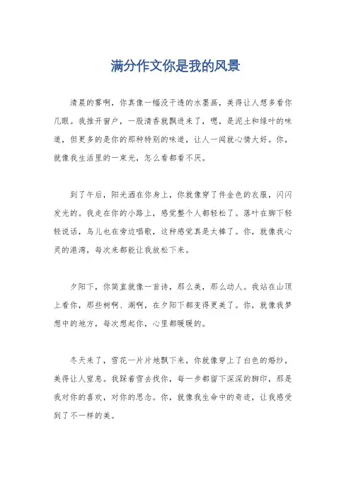 满分作文你是我的风景
