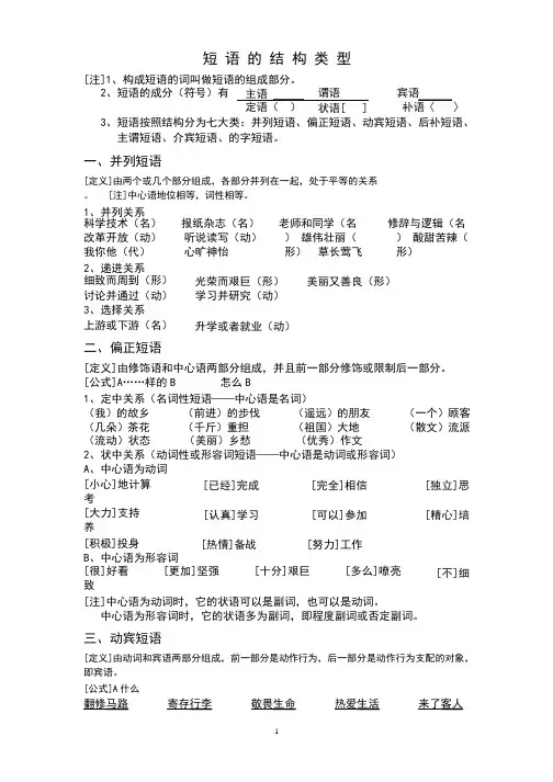(2020年整理)短 语 的 结 构 类 型.pptx