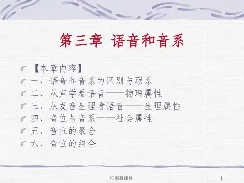 语言学纲要 第三章-语音和音系ppt课件