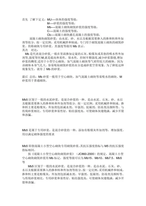 Mb5砂浆