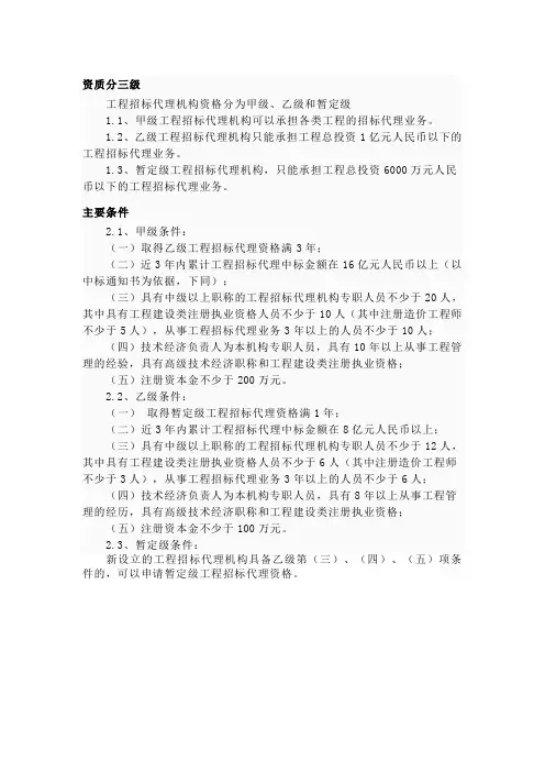 招投标公司资质