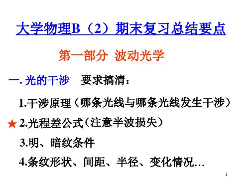 大学物理B期末复习总结要点.ppt