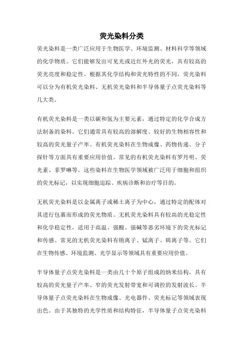 荧光染料分类