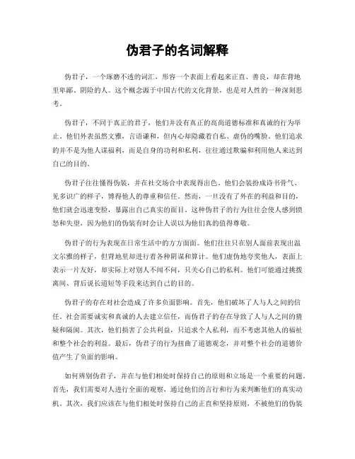 伪君子的名词解释