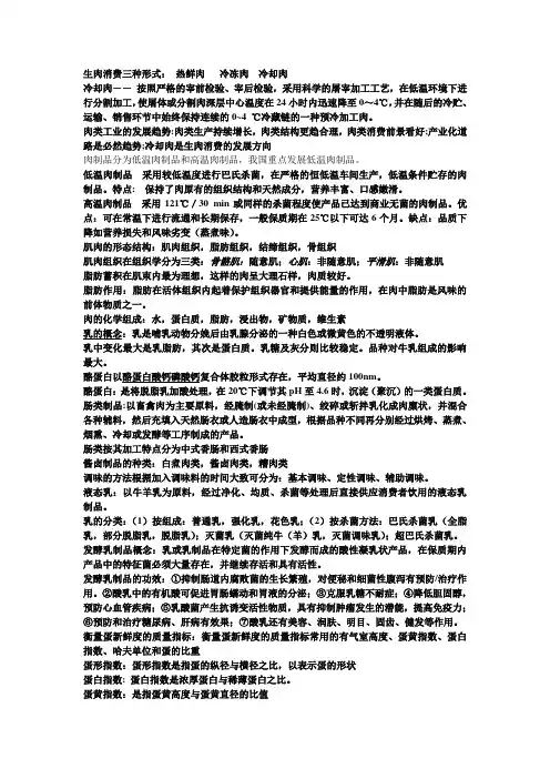 生肉消费三种形式