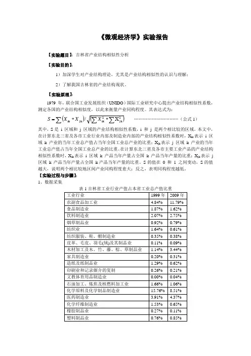 《微观经济学》实验报告1-2
