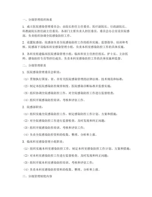 医院感染分级管理制度分为