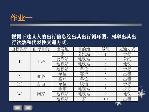 交通规划原理作业解答