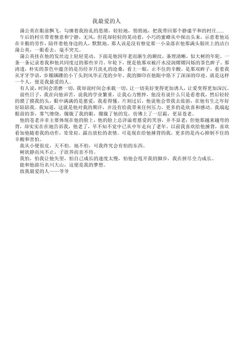 我最爱的人