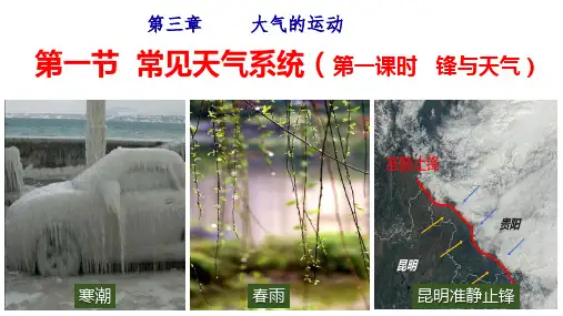 高中地理人教版选择性必修一第3章第1节《常见的天气系统》严选课件
