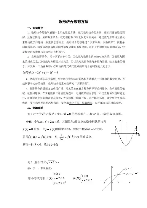 数形结合思想方法(新课标)