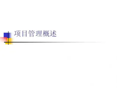 项目管理1-项目管理概述
