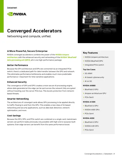 NVIDIA Converged Accelerators 数据手册说明书