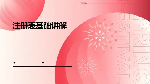 《注册表基础讲解》课件