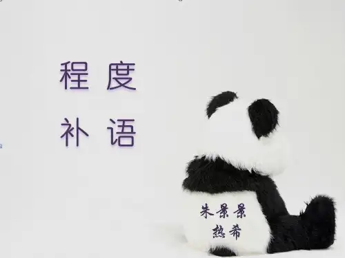 程度补语讲义