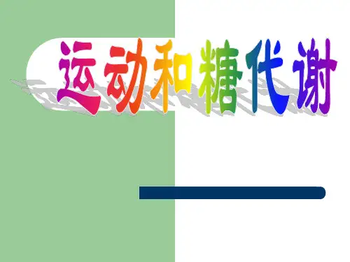 运动和糖代谢