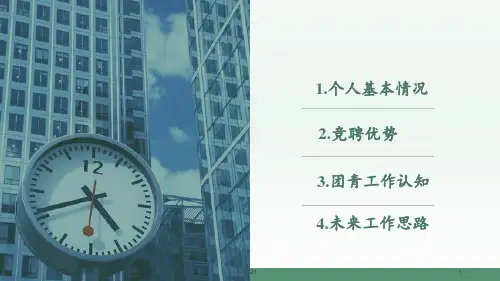 团委书记岗位竞聘报告PPT课件