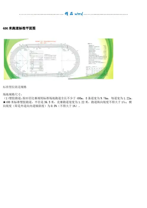 400米标准跑道平面图