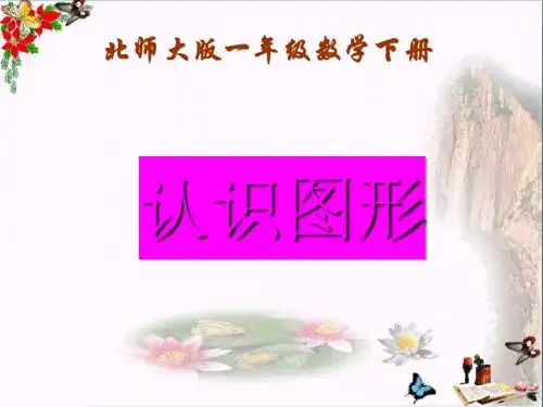 一年级数学下册第4单元《有趣的图形》认识图形 优秀课件9北师大版