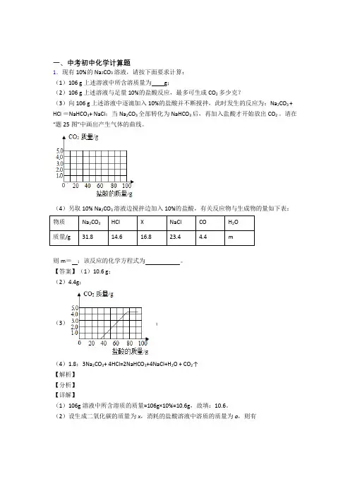 2020-2021中考化学计算题综合经典题附答案