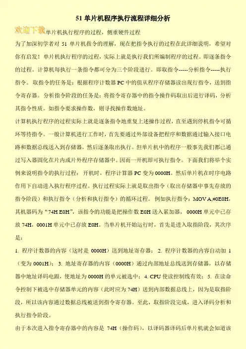 51单片机程序执行流程详细分析