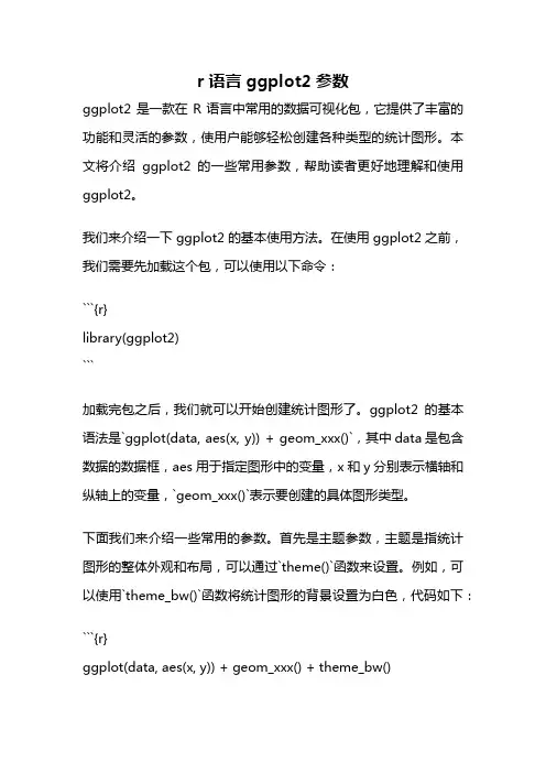 r语言ggplot2参数
