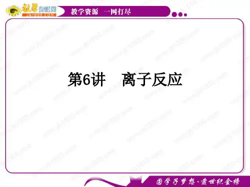 2011届高考化学一轮复习课件：第6讲 离子反应
