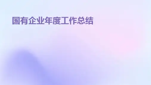 国有企业年度工作总结PPT