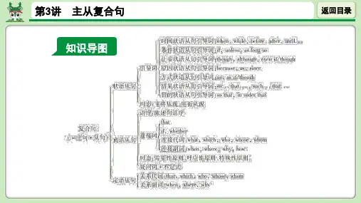 初中英语课外自学辅导 专题四 第3讲 主从复合句