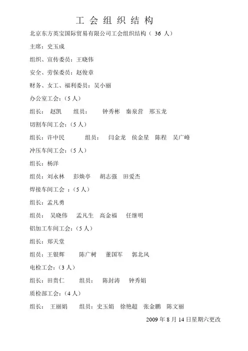 工 会 组 织