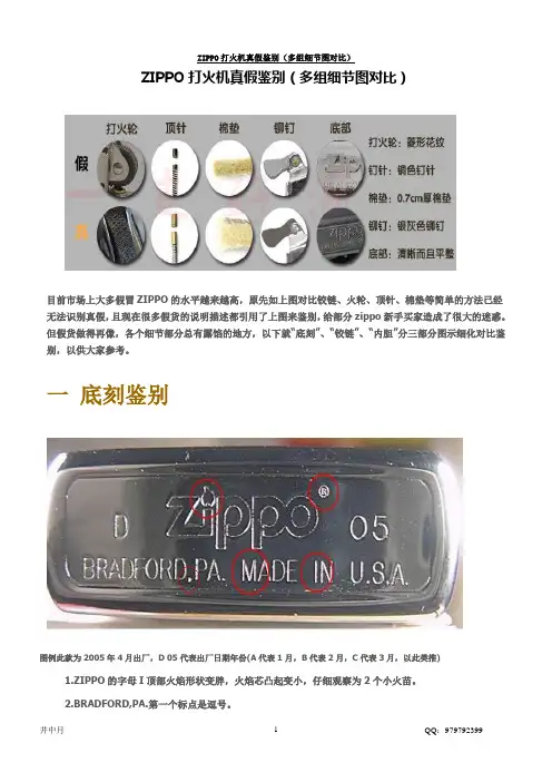 ZIPPO打火机真假鉴别(多组细节图对比)