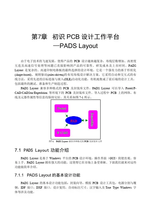 第7章 初识PCB设计工作平台  —PADS Layout