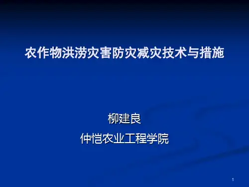 农作物洪涝灾害防灾减灾技术与措施ppt