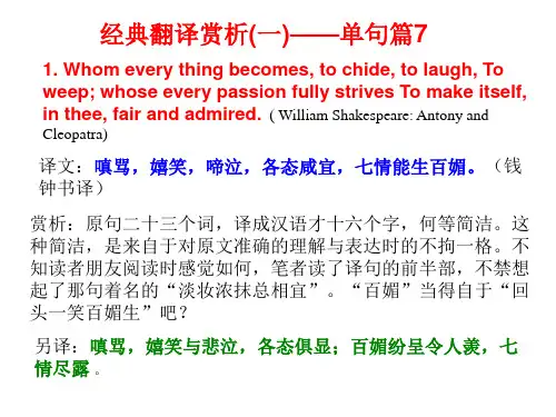 经典翻译赏析(一)——单句篇7