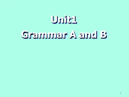 Unit1 Grammar课件牛津译林版英语八年级上册 