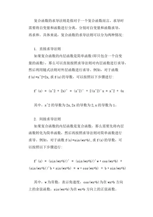 复合函数的求导法则.