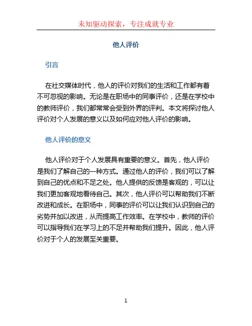 他人评价 (3)