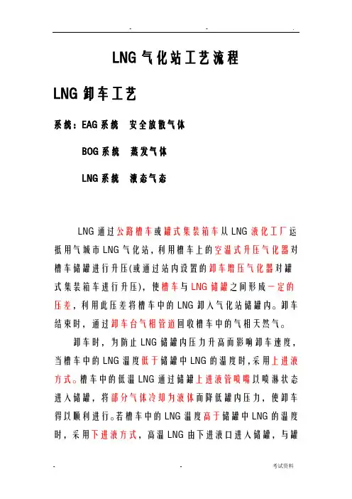 LNG气化站工艺设计流程