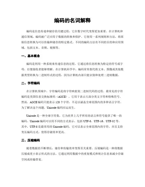 编码的名词解释