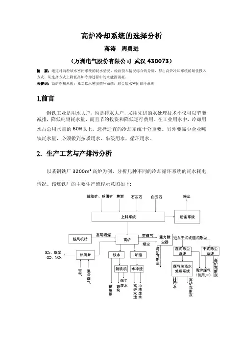高炉冷却系统的选择分析