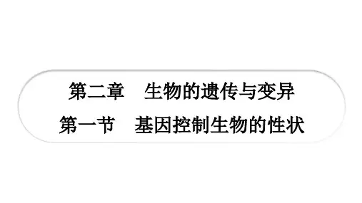 人教版八年级生物下册第七单元第二章生物的遗传与变异PPT复习课件1