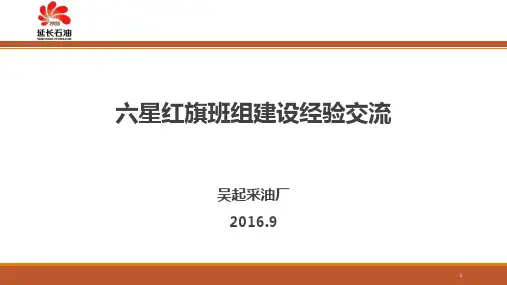 六星班组建设汇报材料PPT课件