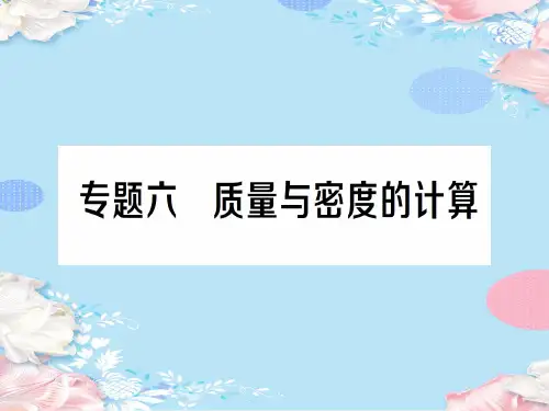 第五章 专题六 质量与密度的计算—2020年秋沪科版物理八年级上册作业课件