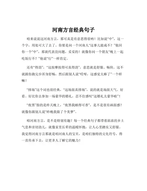 河南方言经典句子