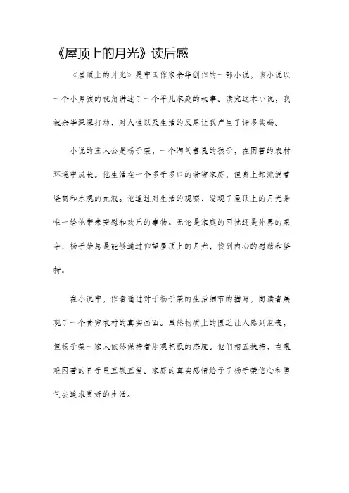 屋顶上的月光读后感